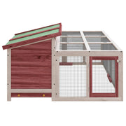 Conigliera color moka 144 x 123 x 67,5 cm legno massello di pino marrone 02_0041953