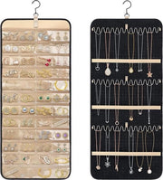 Standarizzazione per accessori con 32 tasche per conservazione - Organizzatore per orecchini, collane, bracciali, anelli, orologi (88 cm)