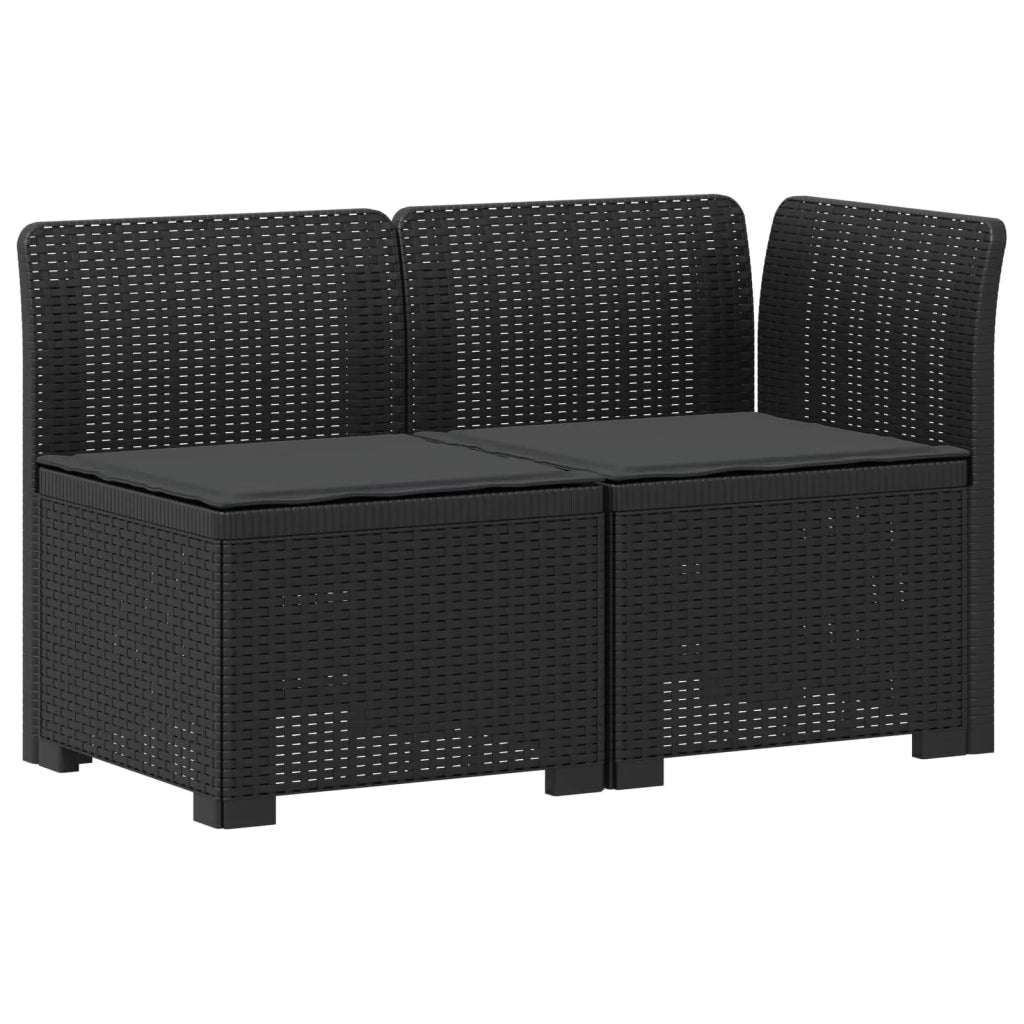Divano da esterno-Divano da Giardino a 2 Posti con Cuscini Aspetto Rattan PP 310156