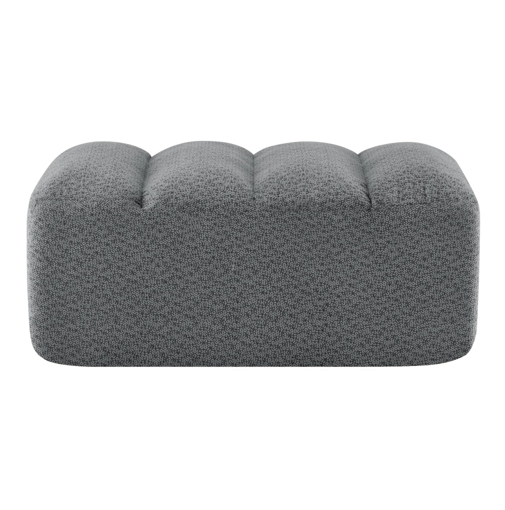Pouf Brravo in Pile Granular Grigio per Soggiorno