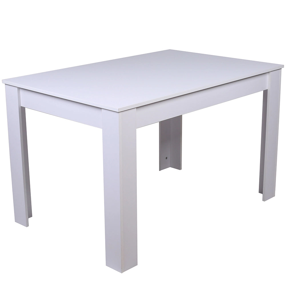 Tavolo per Sala da Pranzo Fisso 120x80 H74cm Bianco e Top 18mm Moderno