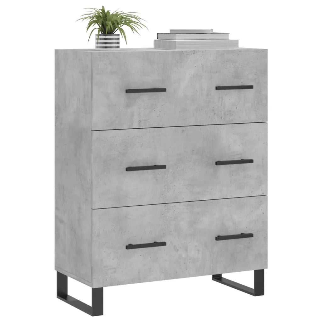 Credenza Grigio Cemento 69,5x34x90 cm in Legno Multistrato 827880