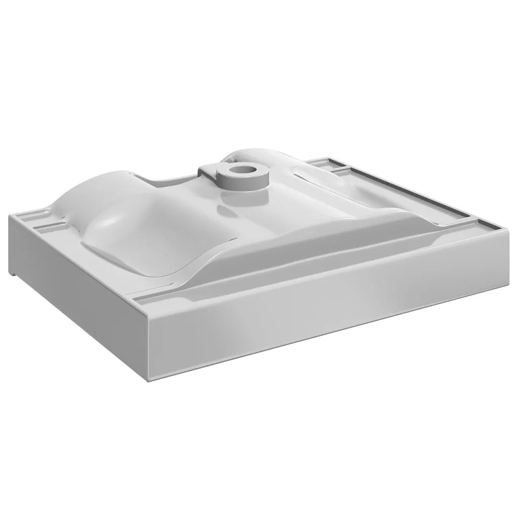 Lavandino con Troppopieno 60x46x16 cm in Ceramica Argento 143502