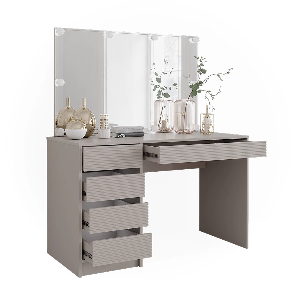 Vicco Tavolo da toilette Cachemire 120 cm con specchio e illuminazione a LED
