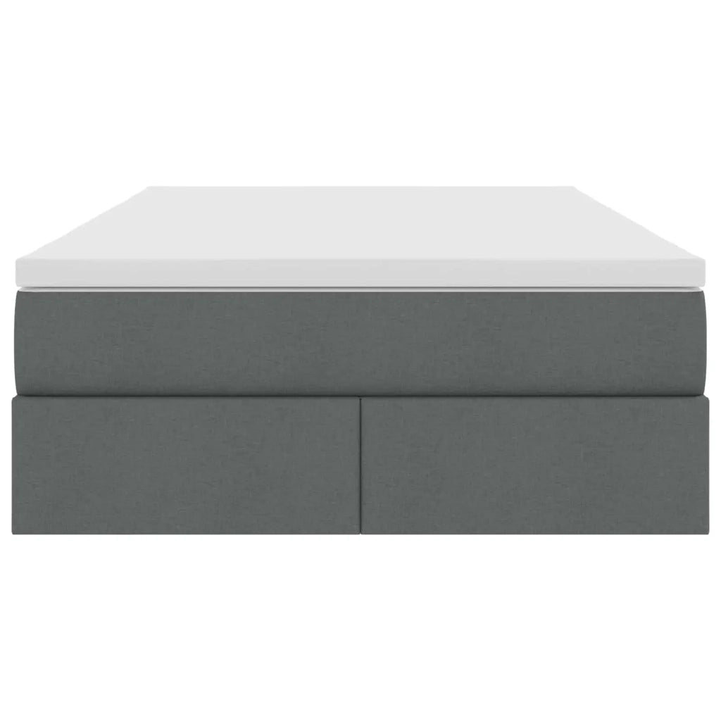 Letto con contenitore e materasso Grigio scuro 120 x 190 cm