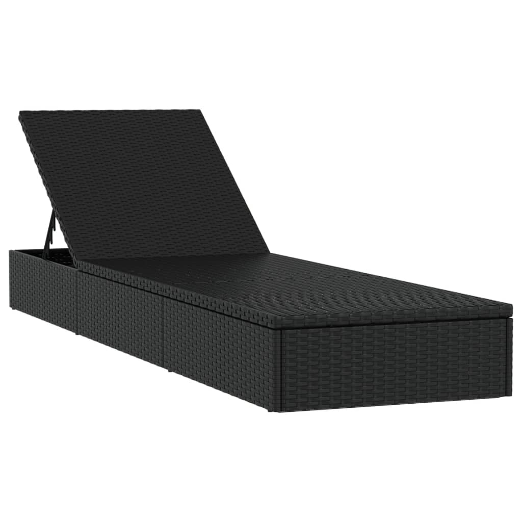 Set di due sdraio con tavolino 201 cm resina intrecciata nera 02_0012983