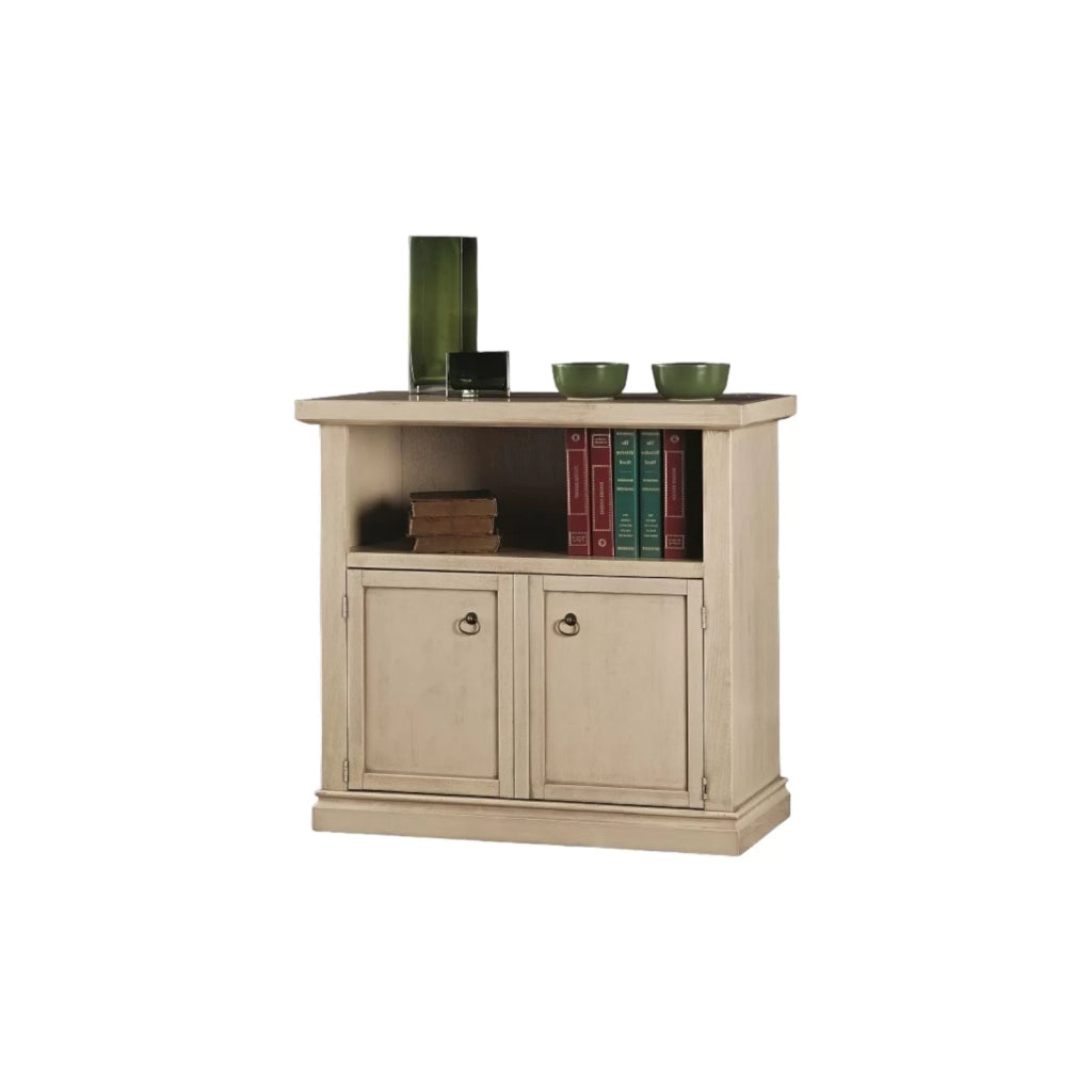 Porta tv 2 in legno shabby avorio patinato 84x40x75 - Mobili 2G
