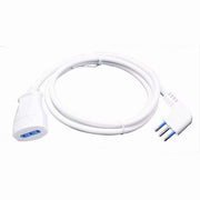 Trade Shop - Prolunga Lineare Bianca 5 Mt Con Spina 10a 2p+t + Presa 10a 2p+t Cavo 90° 83271 -