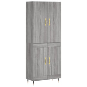 Credenza | Madia | Buffet da pranzo | Armadio da pranzo Grigio Sonoma 69,5x34x180 cm in Legno Multistrato