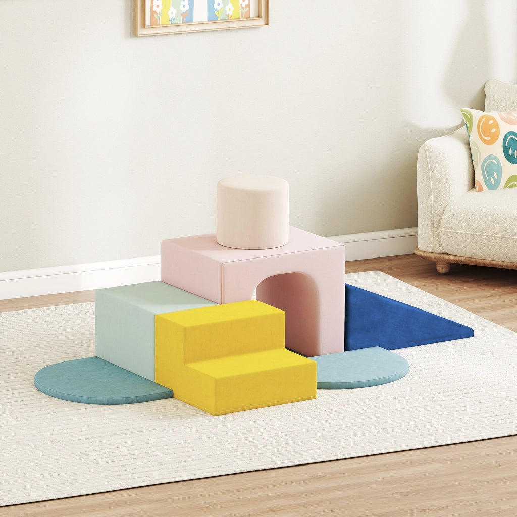 Blocchi di schiuma per bambini con fodere lavabili ¨C Minimal ¨C Multicolore