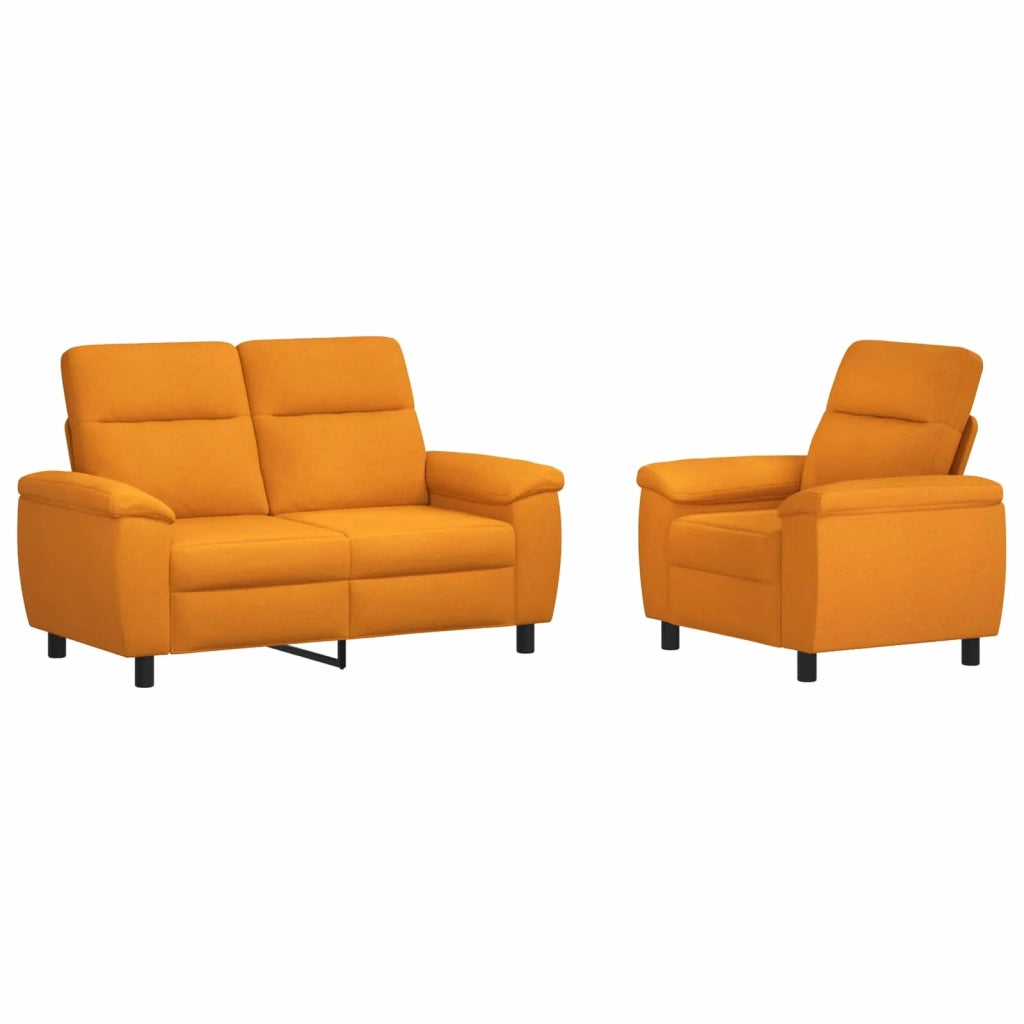Set di divani 2 pcs Giallo Scuro Tessuto 3430583