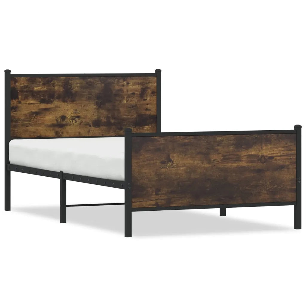 Giroletto senza Materaso in Metallo Rovere Fumo 100x200 cm 4007680