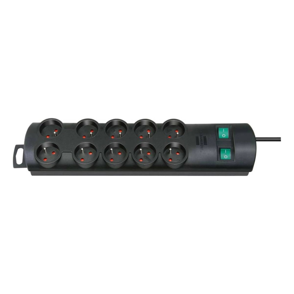 Ciabatta con 10 prese universali Primera-Line 2m Nero Brennenstuhl