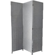 SEPARE' CON TRE PANNELLI IN PLASTICA GRIGIO CON STRUTTURA IN LEGNO MISURE: 180X135CM