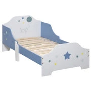 Letto Basso per Bambini e Bambine di +3 Anni con Sponde, Lettino Blu e Bianco, 143 x 74 x 59 cm