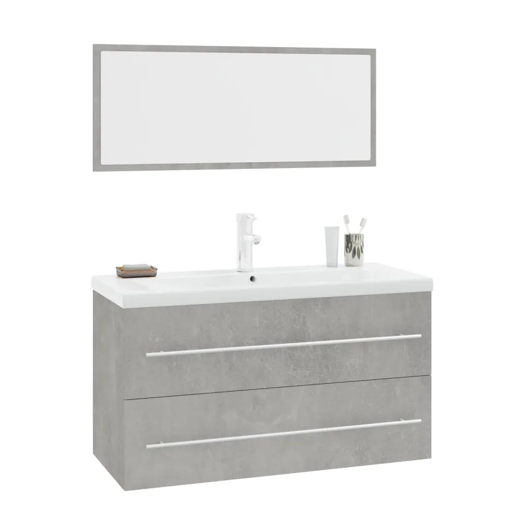 Set Mobili da Bagno 3 pz Grigio Cemento cod mxl 68967