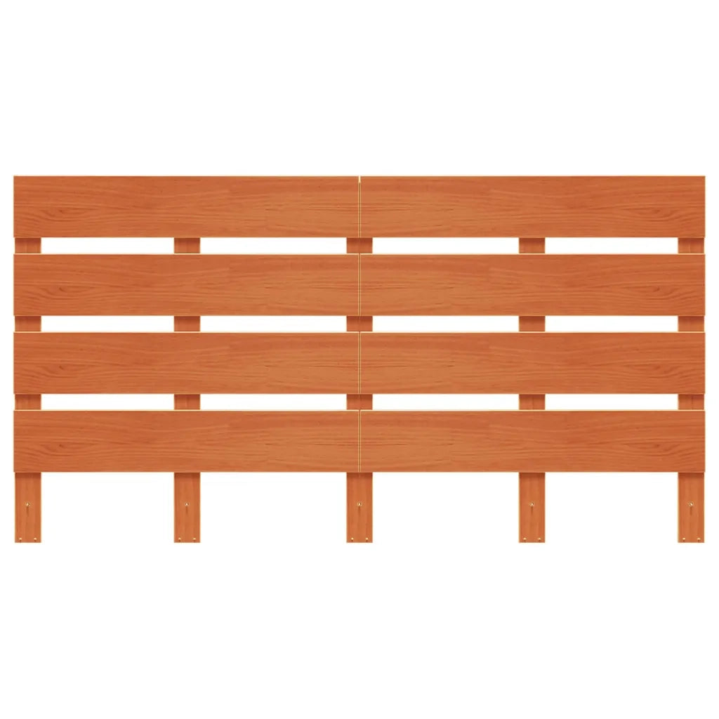 Testiera Marrone Cera 150 cm in Legno Massello di Pino