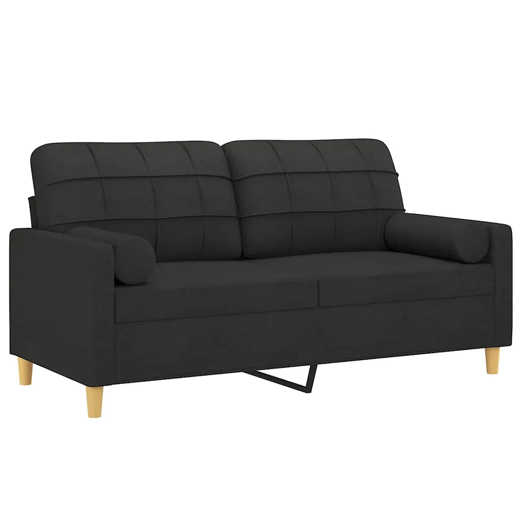 Divano a 2 Posti con Cuscini-Sofa 2 Posti con Cuscini Tortora 140 cm in Tessuto 399408
