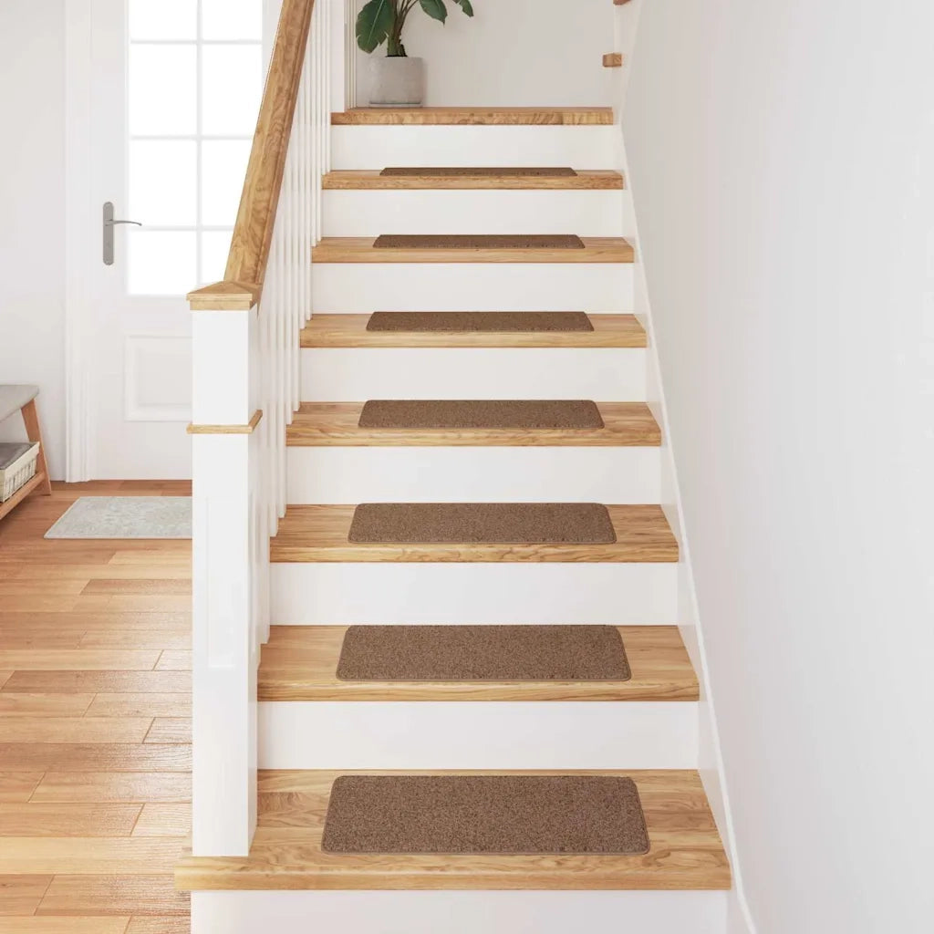 Tappetini Antiscivolo per Scale 15 pz | Gradini per Scale Giallo 60 x 25 cm PP