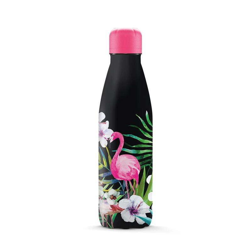 The Steel Bottle Bottiglia termica in Acciaio Inox Capacità 500 ml Chiusura Ermetica - Flamingo