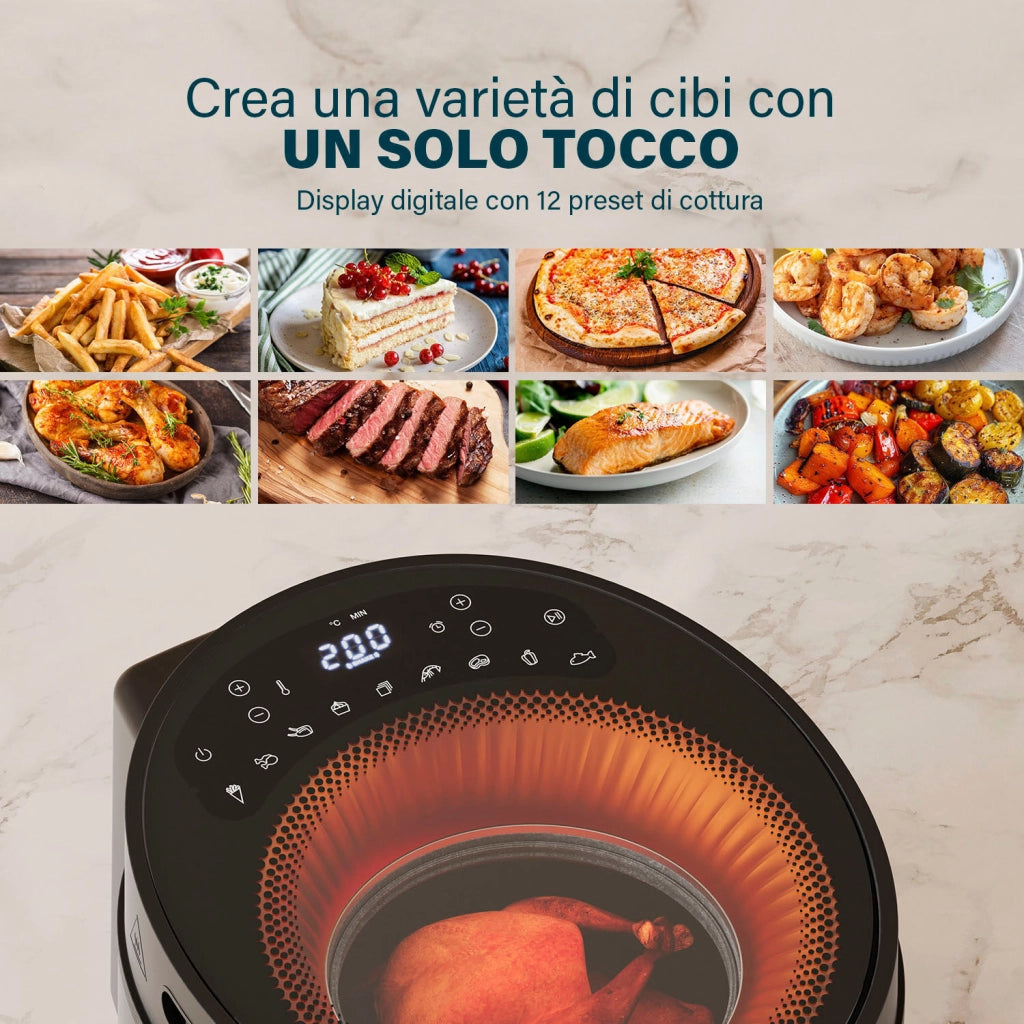 Princess 182270 Singolo 5 L Indipendente 1500 W Friggitrice ad aria calda Nero