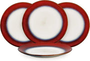 Set di tavola in ceramica, piatti da pranzo, 4 pezzi, servizio da tavola, servizio da stoviglie, piatti da colazione per 4 persone
