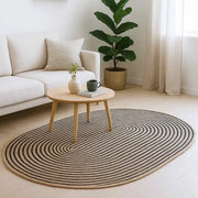Tappeti per area | Tappeti a zone Naturale e Nero 152 x 245 cm Juta