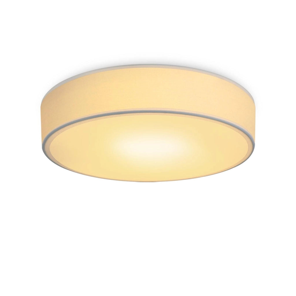 ZMH Lampada da soffitto plafoniera moderna rotonda bianca 30 cm E27 paralume per soggiorno cucina ingresso