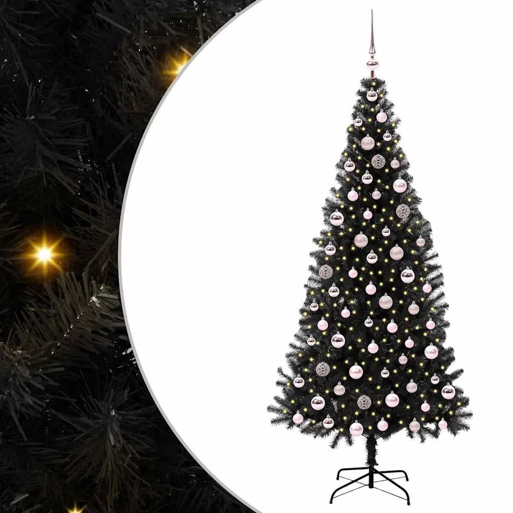 Albero di Natale con 300 LED con supporto Nero 210 cm PVC 3396489