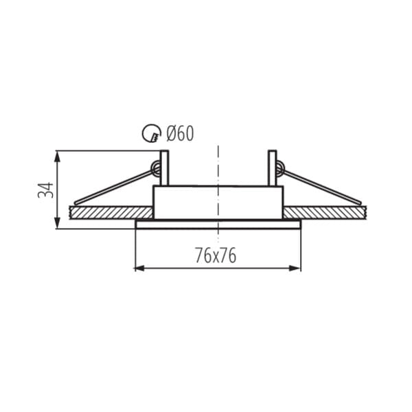 Kanlux ALOR faretto incasso quadrato nero GU10 35W
