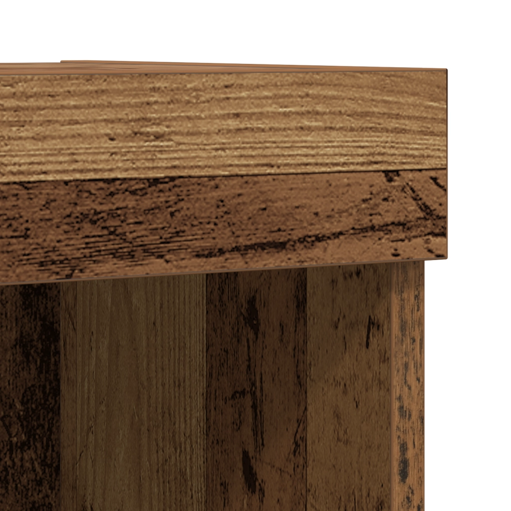 Armadi per TV  con luci LED 2 pz Legno antico 80x30x30 cm