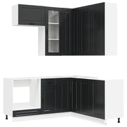 Unità Cucina PORTO 8 pcs Nero Legno ingegnerizzato 3438422