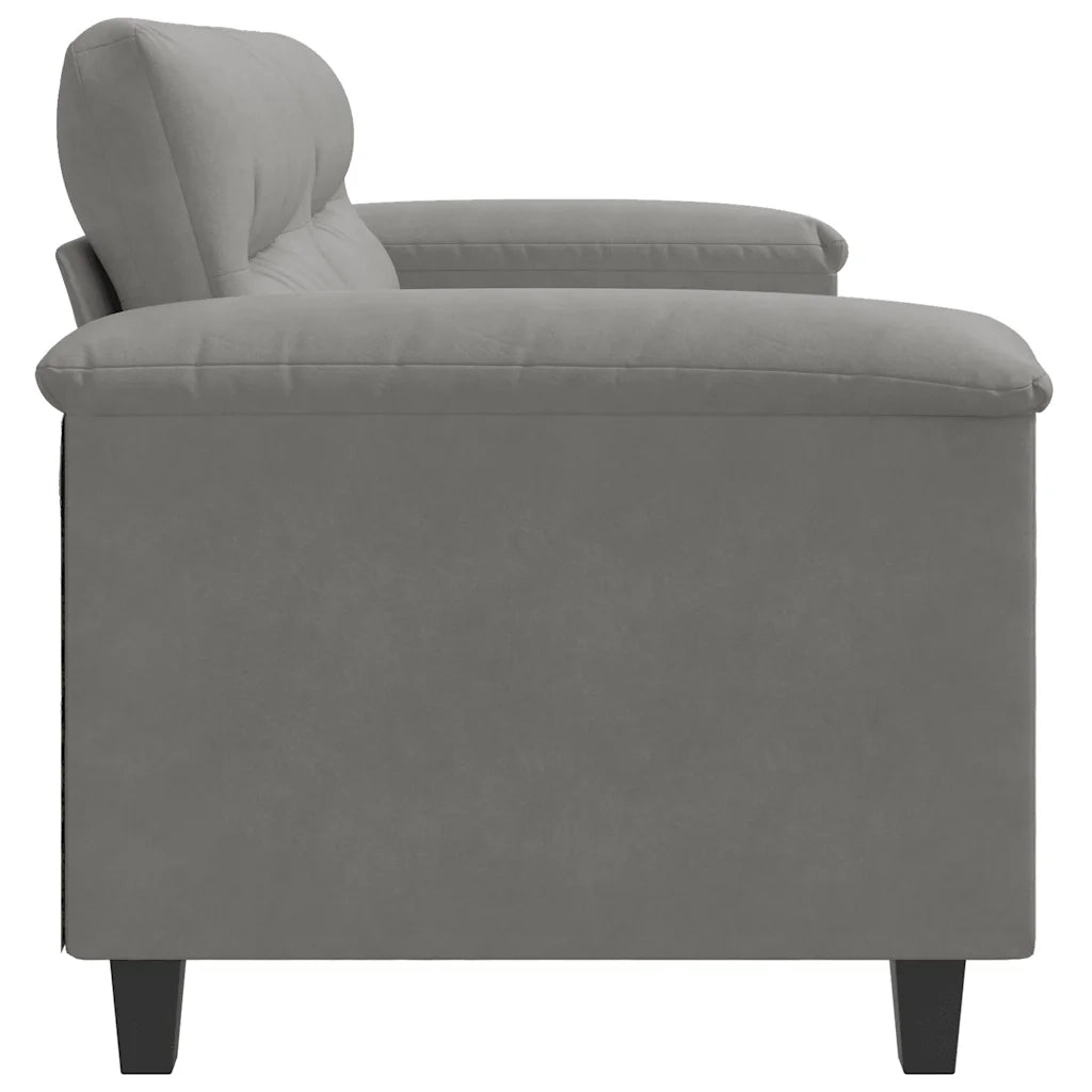 Divano a 2 Posti Grigio Scuro 140 cm in Tessuto Microfibra 359563