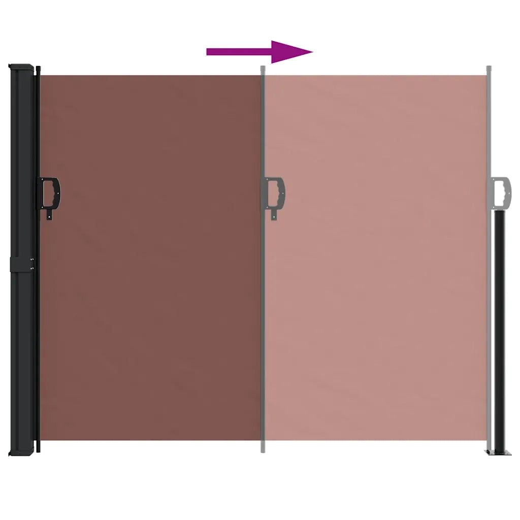 Tenda da Sole | Tenda parasole Laterale Retrattile Marrone 160x600 cm