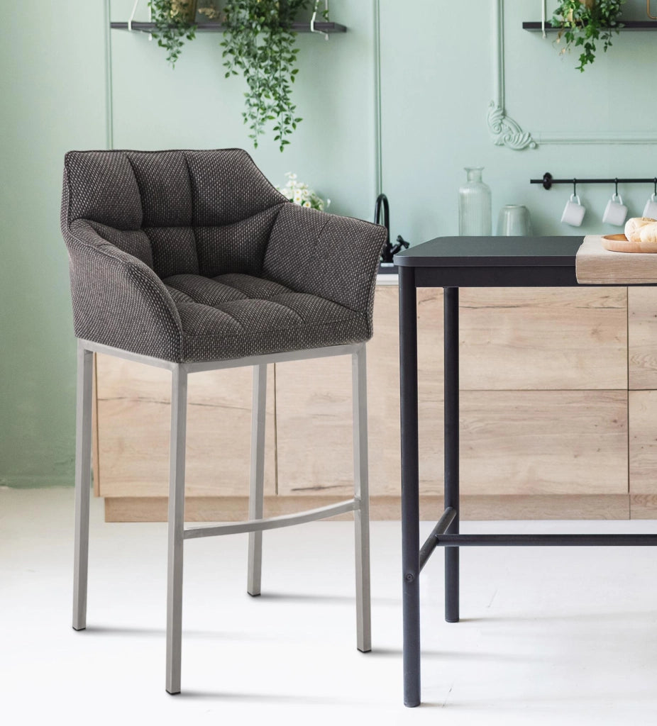 Barhocker Damaso E Stoff mit 4-FuЯ Gestell