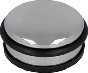 Stopper per porta a forma rotonda in acciaio inox 10 x 4 cm 1200 g argento - per porta d'ingresso o porta interna