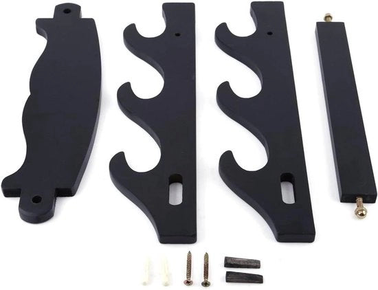 Katana a Tre Livelli con Appoggio Wall Mount - Display per Spade Samurai - Hanger per Accessori da Parete - Design Stilizzato e Solido - Progetto Funzionale
