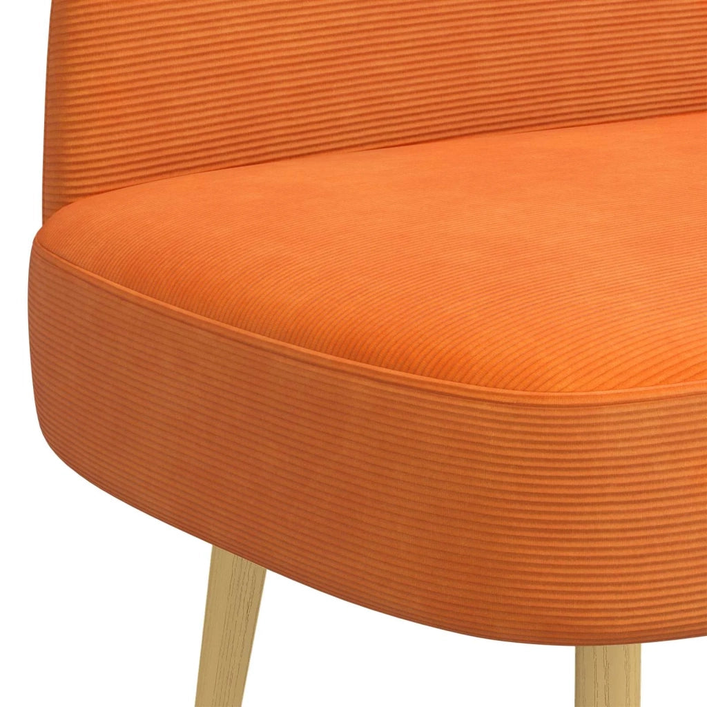 Panchina imbottita con schienale Arancione 110 x 60 x 76 cm