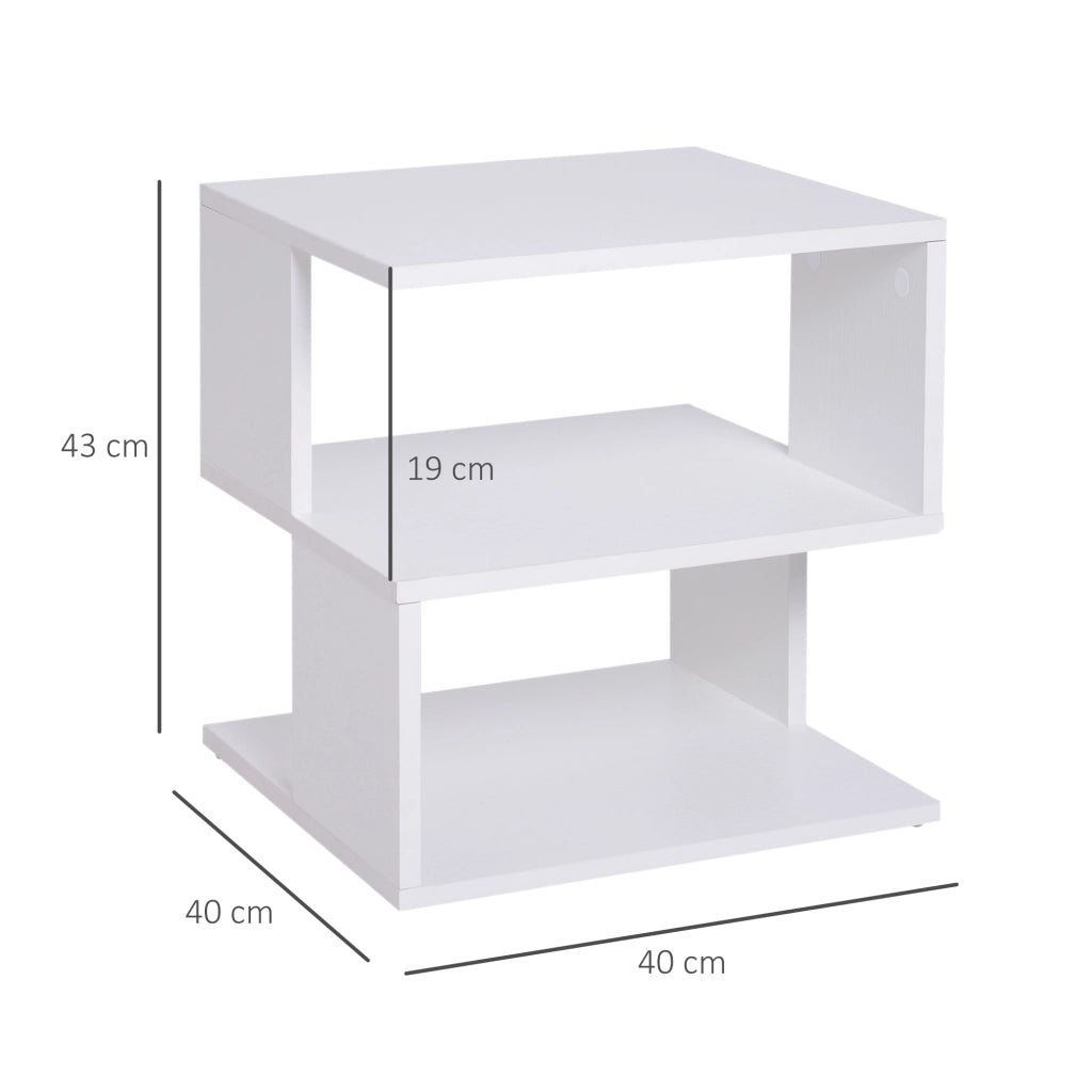 Tavolino da Caff¨¨ ¨C Zephmum ¨C Legno Bianco 40x40x43cm