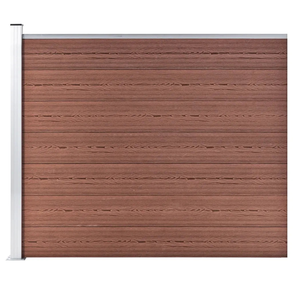Pannello di Recinzione in WPC 175x146 cm Marrone