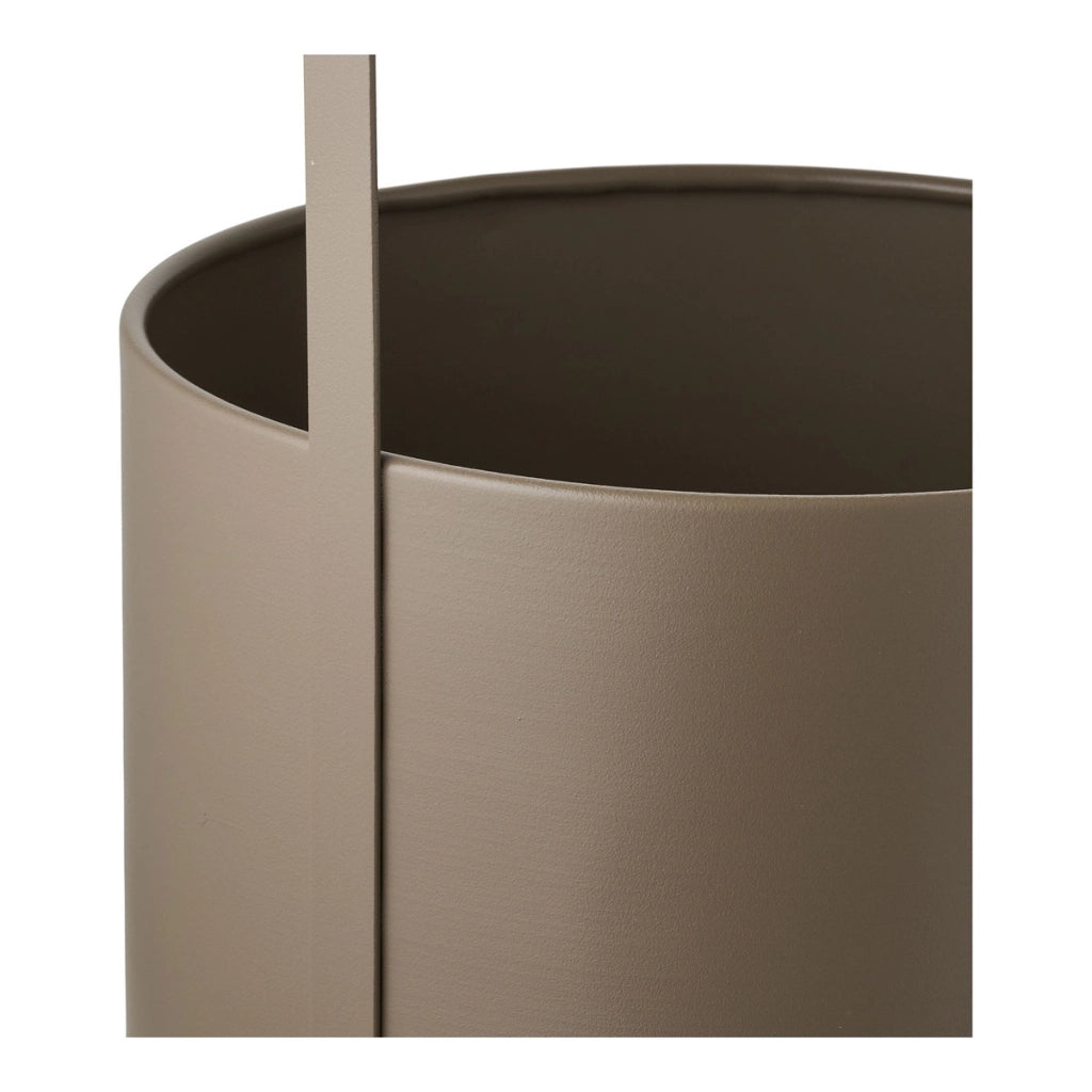 Vaso per Piante HN18, Marrone, Metallo, 19x19x35 cm