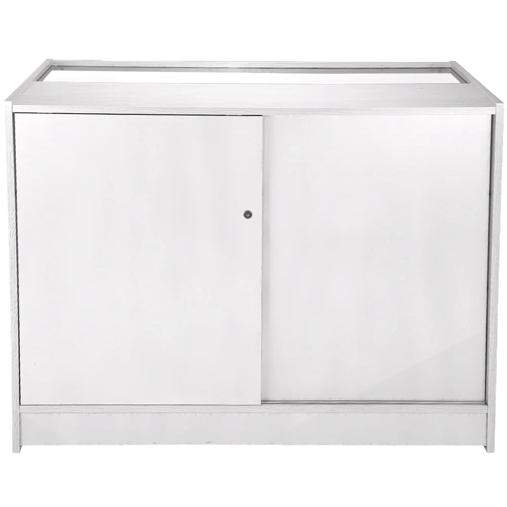 Set Mars con 3 Banconi da Negozio e Reception Bianco Brillante Elegante Solidi