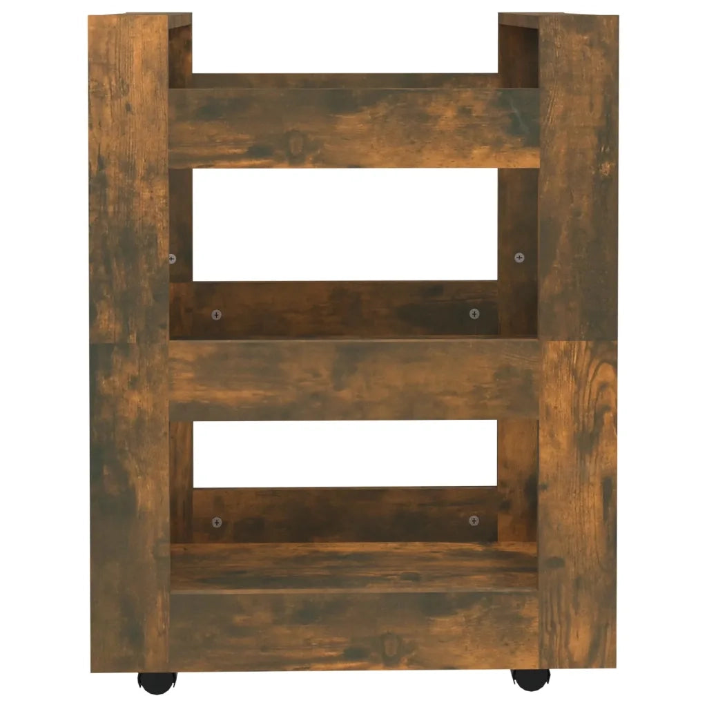 Carrello da Cucina rovere fumo 60x45x80 cm Legno Multistrato cod mxl 76745