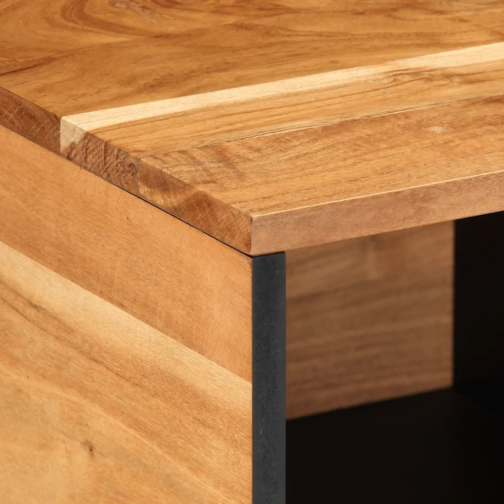 Tavolino da Salotto 80x50x40 cm Legno Massello di Acacia