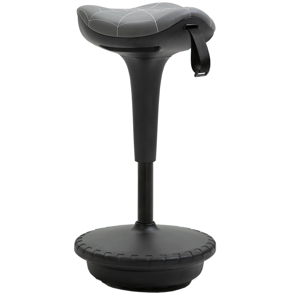 Sgabello da ufficio ergonomico, girevole e regolabile in altezza ¨C zephmum ¨C Grigio, 65.5-83.5 cm
