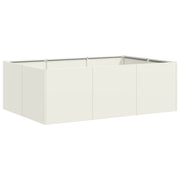 Fioriera | Cassetta per fiori | Vaso Bianca 120x80x40 cm in Acciaio