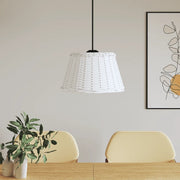 Paralume da Soffitto Bianco Ã˜50x30 cm in Vimini