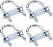 U-bouti in acciaio a forma circolare, diametro 35 mm, lunghezza 75 mm, U-bouti in acciaio M8 con dado, set da 4 pezzi