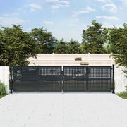 Cancello Giardino Antracite 400x125 cm in Acciaiocod mxl 107730