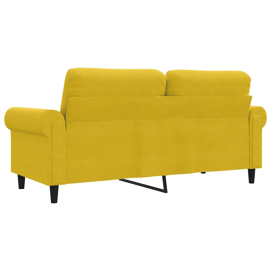 Divano | Divano da soggiorno | Sofa a 2 Posti giallo 140 cm in Velluto
